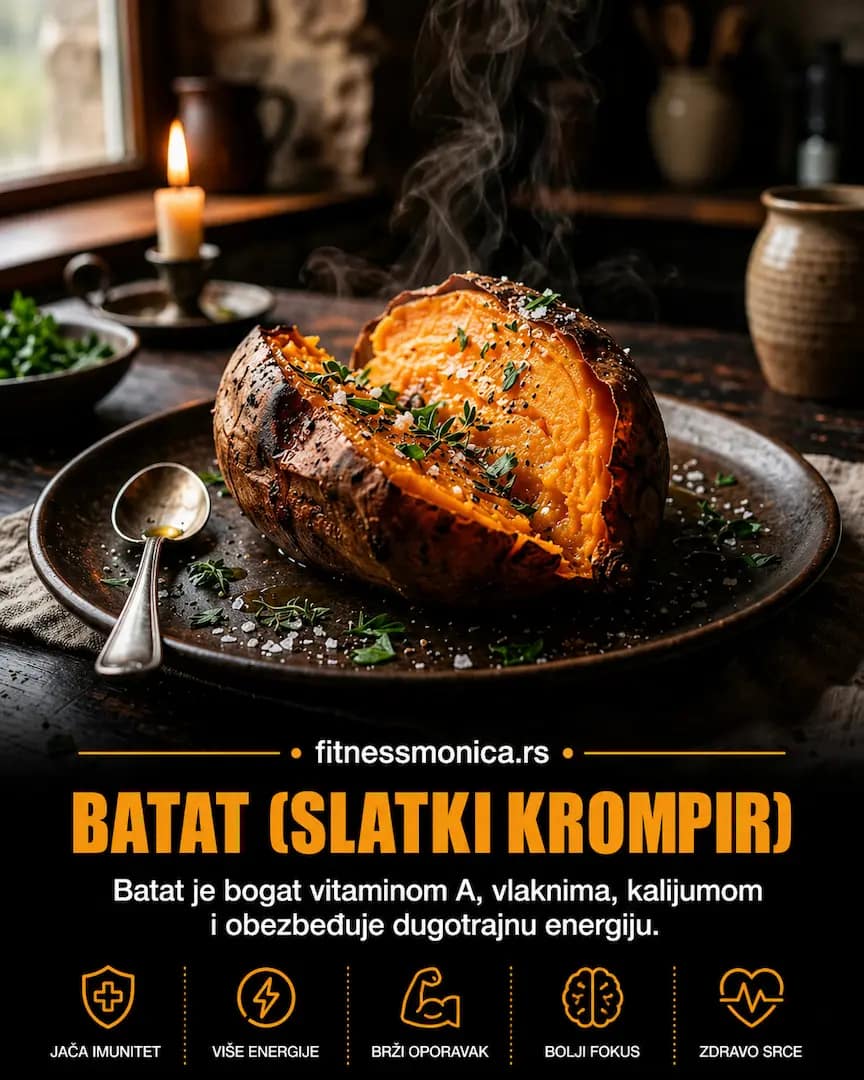 batat slatki krompir vitamin A vlakna energija