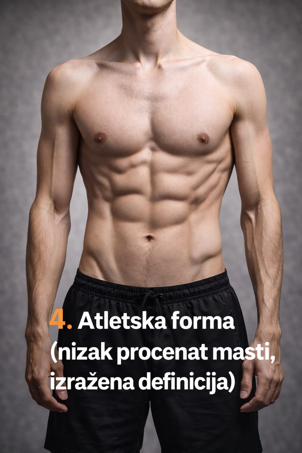 Atletska forma (nizak procenat masti, izražena definicija)