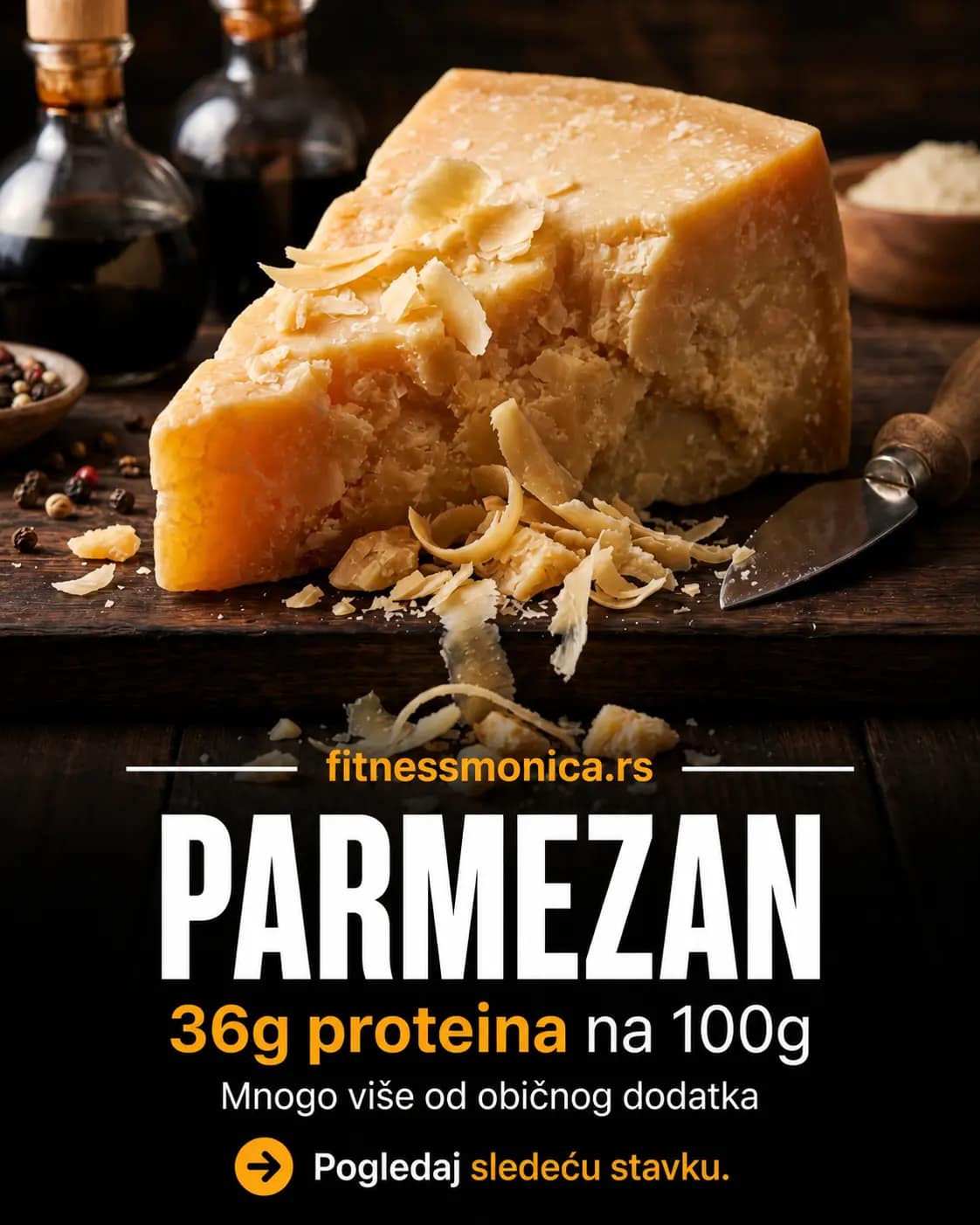 parmezan proteini 36g na 100g sir visokoproteinska hrana