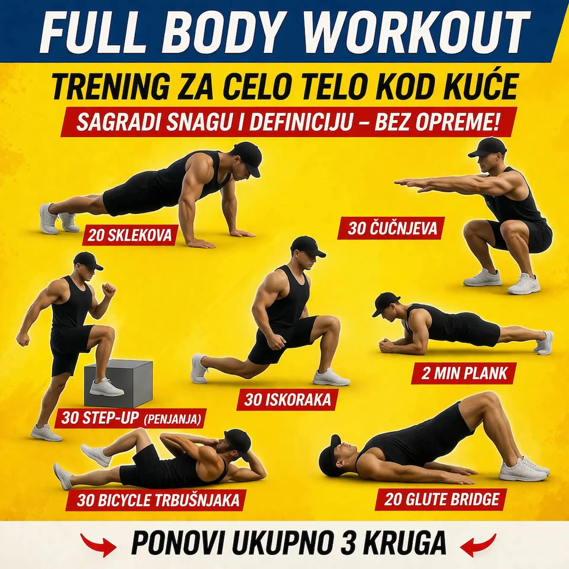 full body trening kod kuće vežbe