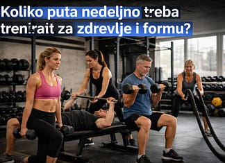 Koliko puta nedeljno treba trenirati za zdravlje i formu? Koliko puta nedeljno treba trenirati za zdravlje i formu – rekreativci rade trening snage u teretani