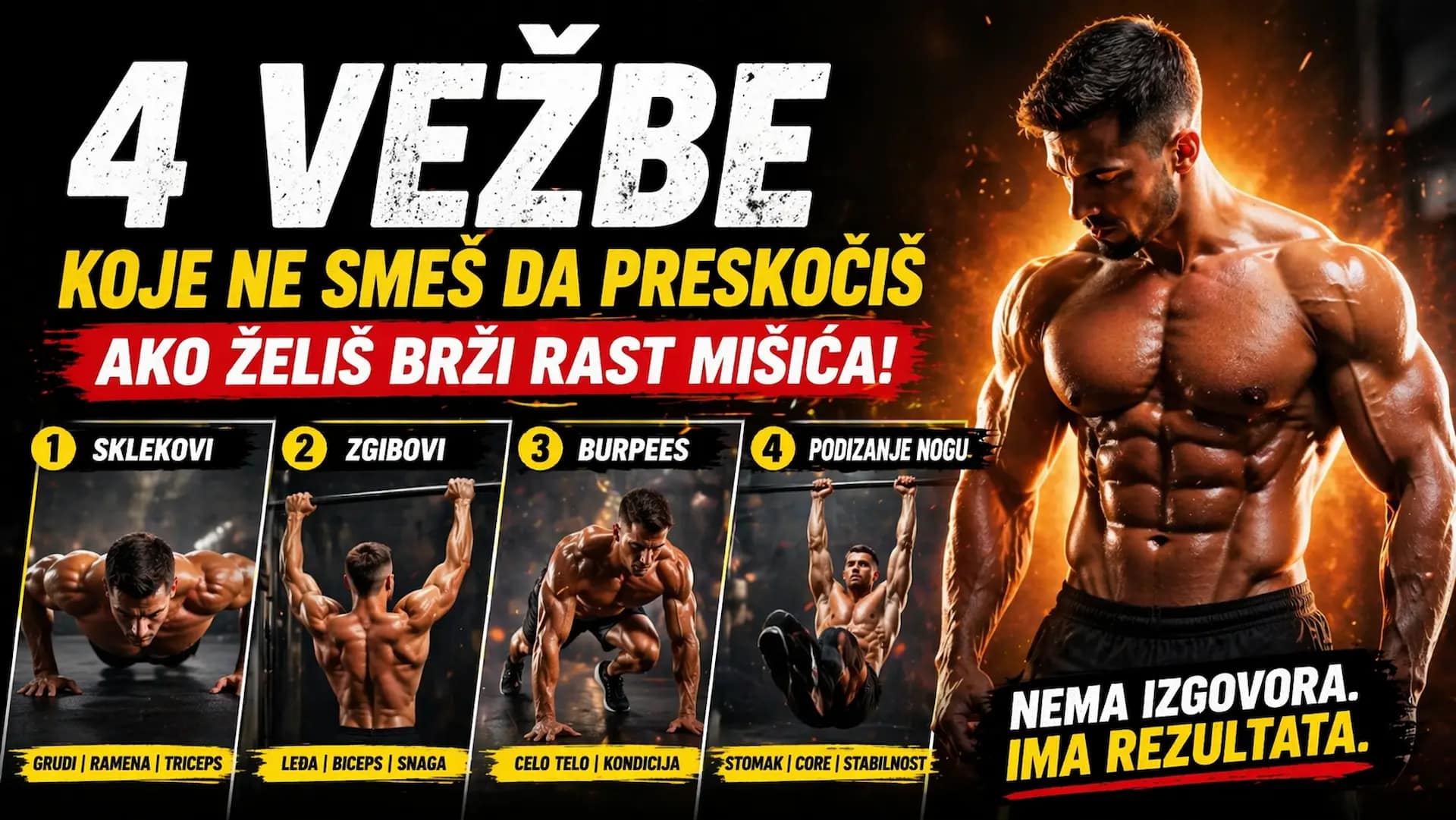 vežbe za rast mišića osnovne vežbe telo trening