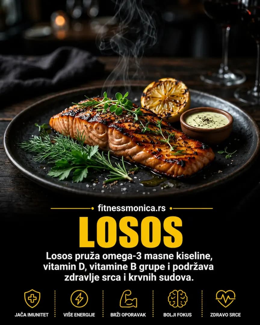 losos omega 3 vitamin D proteini zdravlje srca